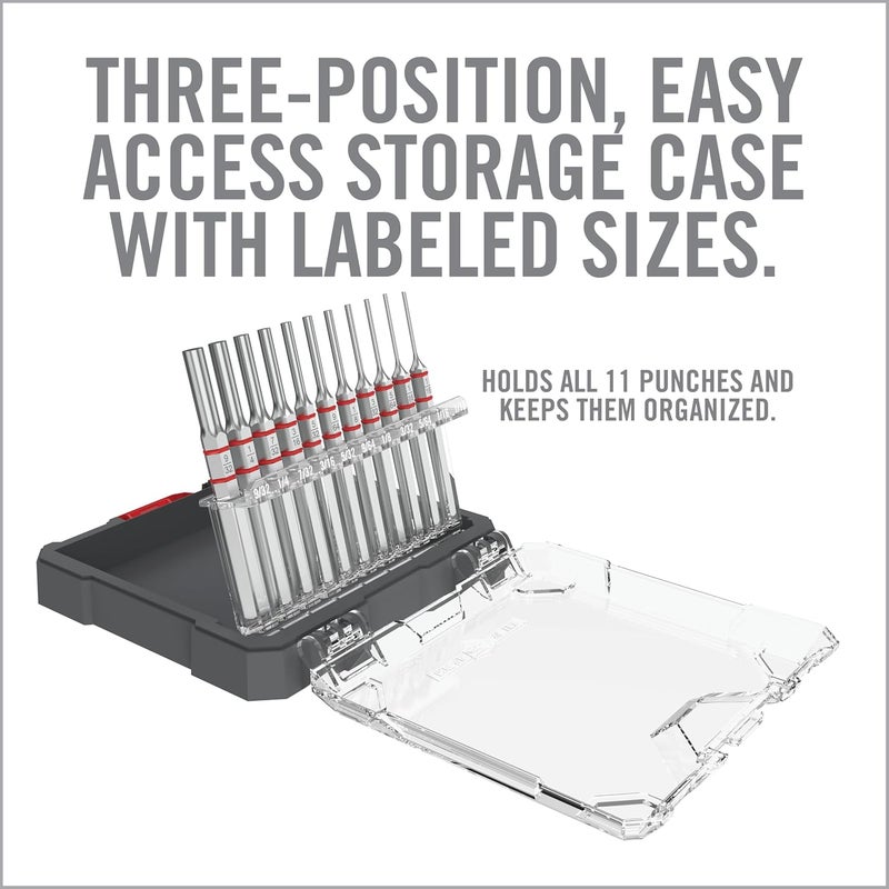 Real Avid 11-Piece Pin Punch Set - Portable All-in-One Punch Set with Storage Case - Choose Between Roll Pin, Standard or Brass and Steel Set - Image 5